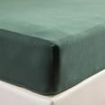 thumbnail image 7 of PURE ERA 100% Cotton Fitted Sheet ONLY- Deep Pocket Up to 15" to 20" , Ultra Soft Bottom Sheet Forest Green Queen Size, 7 of 7