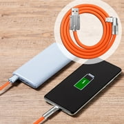 WIFKLSIIPG 180° Rotating Fast Charge Cable USB Fast Charging USB to Type C Data Cable 120W Super Fast Charging Type C Silicone Fast Charging Cable Compatible with Android Series