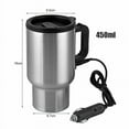 thumbnail image 2 of Musuos Car Electric Heated Travel Mug 12V 450ml Stainless Coffee Tea Cup Warmer Mug, 2 of 6