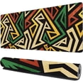 thumbnail image 1 of African Geometric XXL Gaming Mouse Pad 35.4 x 15.7 Inch Large Desk Mat with NonSlip Rubber Base, Waterproof and Stitched Edges, Perfect for Laptop, Keyboard, and Computer, 1 of 6