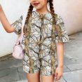 thumbnail image 5 of Grblisyd Outfits for Girls 10-12 Camo Maple Leaf Print Short Sleeve Crew Neck Tee Shirt and Loose Shorts Set Cute Summer Outfits, 5 of 6