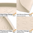 thumbnail image 2 of Dog Food Mat Anti-Slip Bowl Mats for Food and Water, High-Lips Waterproof Pet Placemat Prevent Messy Spills to Floor, Silicone Puppy Feeding Trays ，12" x 19", 2 of 7