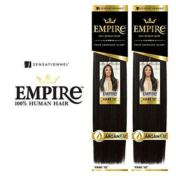 Sensationnel 2-Pack Deal ! Human Hair Weave Empire Yaki Weaving (16", 1)