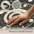thumbnail image 6 of ODIKA 8'x10' Washable Area Rug Non-Slip Chair-Friendly Mat Snake Gothic Celestial Medallion With Vintage Moon Phase Border for Dining Room, Large Office, Lounge, 6 of 7