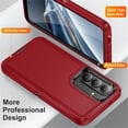 thumbnail image 2 of For Samsung Galaxy S26 5G 6.3" Shockproof Rugged Full Body Protection Heavy Duty Dust/Drop Proof 3-Layer Cover Case​,Red,For Galaxy S26 5G, 2 of 7