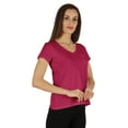 thumbnail image 2 of Inkmeso Short Sleeve Solid Basic T-Shirt For Womens V-Neck Casual Tee T-Shirts With Patch Pocket, 2 of 7