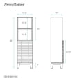 thumbnail image 5 of Cascade 17 x 17 x 60 Freestanding Linen Cabinet in Natural Oak, 5 of 10