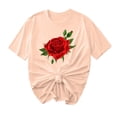 thumbnail image 1 of Camisetas de Manga Corta para Mujeres, Camiseta de Cuello Redondo Impresa de Moda, Primavera Y Verano Casual, 1 of 8