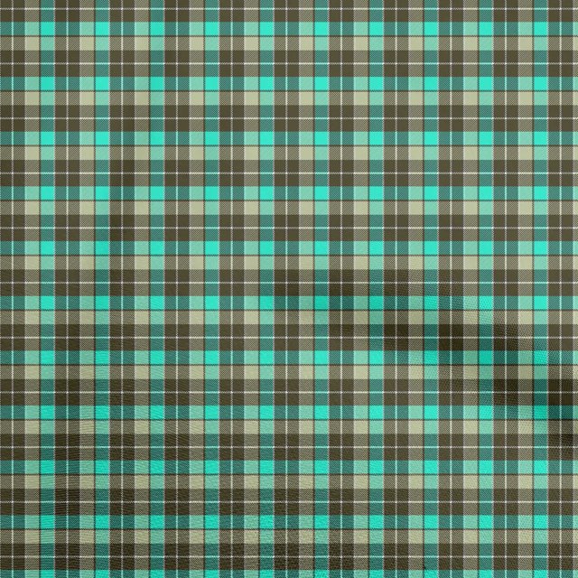 oneOone Viscose Chiffon Dark Olive Green Fabric Check Sewing Craft Projects Fabric Prints By Yard 42 Inch Wide