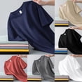 thumbnail image 3 of Mens Short Sleeve Solid Color T-shirt Simple And Easy Matching Korean Style Tops, 3 of 8