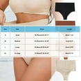 thumbnail image 3 of Karight High Waisted Tummy Control Thongs Shapewear Strapless Core Body Shaper High Control Seamless Thick Thong, 3 of 7