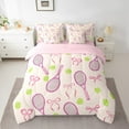 thumbnail image 4 of Manfei Tennis Sports Bed in a Bag Full size, Princess Bow-tie Bedding Sets Full Size, Teenager Boys Girls Reversible Bedding Full Size, Microfiber Bedroom Decoration, 7pcs, 4 of 7