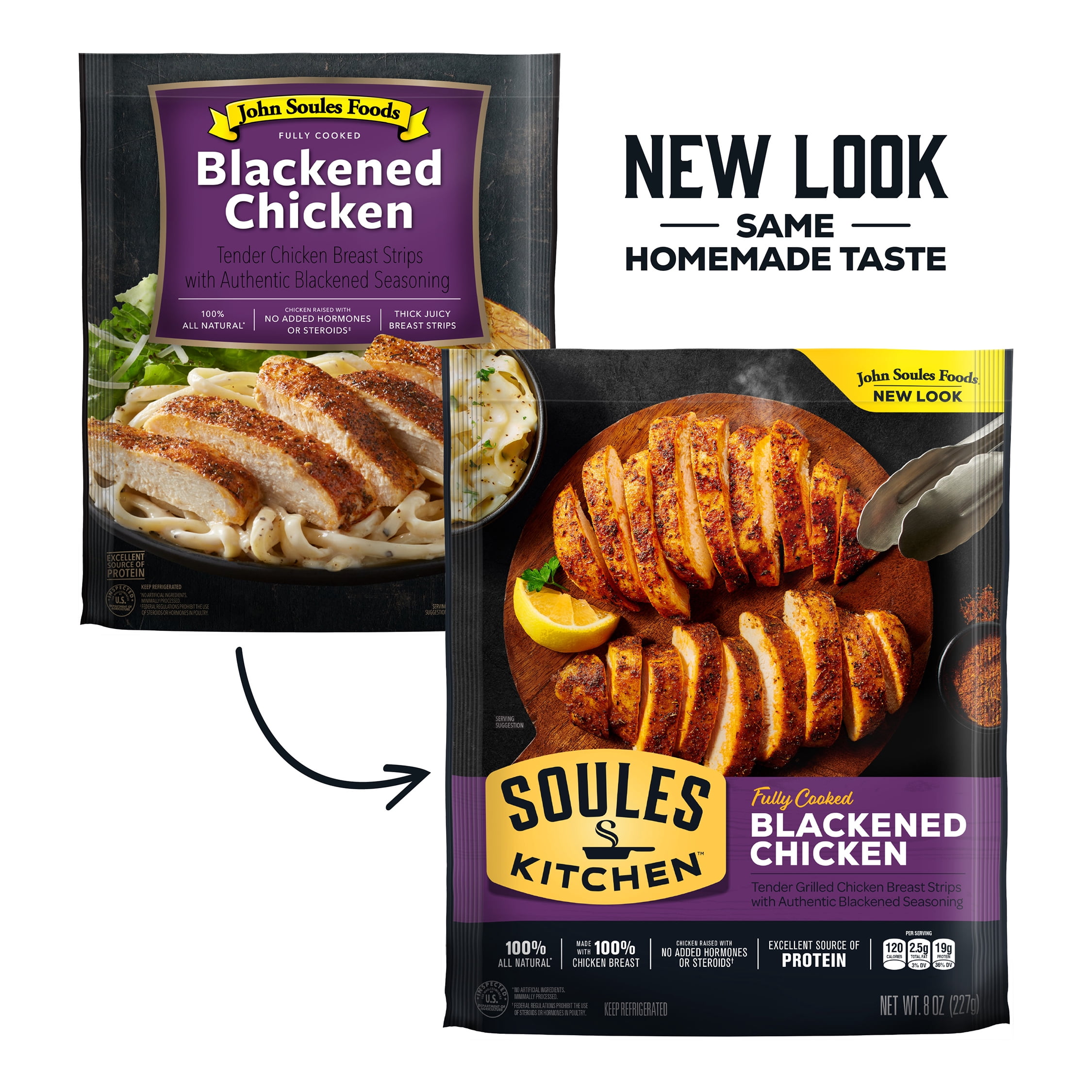 Soules Ktichen, 100% All Natural, Fresh Blackened Chicken Breast Strips, 2.5 Servings, 8 oz