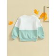 thumbnail image 4 of Bagilaanoe Toddler Baby Girl Boy Casual Sweatshirt Long Sleeve Contrast Color Pullover 6M 12M 18M 24M 3T Kids Fall Loose Tee Tops, 4 of 8