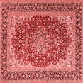 thumbnail image 1 of Ahgly Company Indoor Square Medallion Red Traditional Area Rugs, 4' Square, 1 of 4