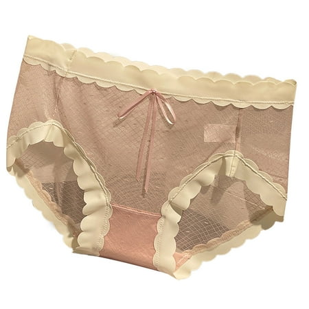 

Ladies Panties Breathable Lace Letter Printed Low Waist Striped No Show Underwear Cotton Thong Panties For Women