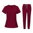 thumbnail image 4 of Conjunto De Uniformes De Enfermería, Camiseta Y Pantalones De Enfermera Para Cosmetología, Peluquero De Mascotas, 4 of 8