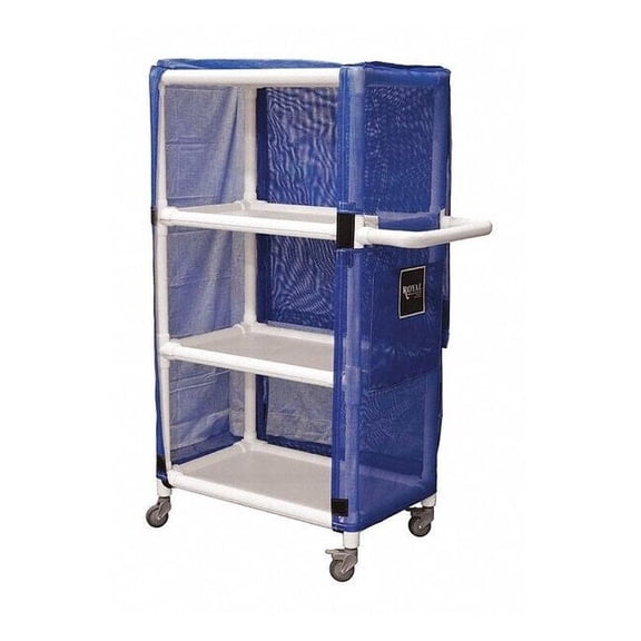 Royal Basket Trucks PVC Linen Cart,Blue,450 lb. G32-BBX-L3A-3ULN