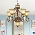 thumbnail image 5 of Livex Lighting Villa Verona Chandelier in Bronze with Aged Gold Leaf Multi-Color, 5 of 10