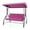 Wine, variant on 3-Seat Outdoor Porch Swing with Adjustable Canopy & Removable Cushion , Swing Glider Hammock for Patio, Garden,Beige