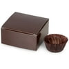 50 PK, Chocolate Candy Truffle Boxes 2-5/8 x 2-3/4 x 1-1/4" Holds 4 For Wedding Favors, & Basket Fillers, Made In USA