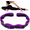 purple, variant on Fitness resistance band, 8-ring elastic stretching band, adjustable exercise band, suitable for Pilates, dance, hamstring and full-body workouts.