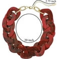 thumbnail image 5 of Bocar Large Acrylic Cuban Choker Chunky Statement Collar Necklace for Women Gift, 20inch (NK-10666-Wine), 5 of 6