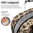 thumbnail image 5 of Black and Brown Leopard Print Insulated Leakproof Lunch Box for Work, Lunch Bag for Women Men, Loncheras Para Mujer for Beach Travel Picnic Camping, 5 of 6