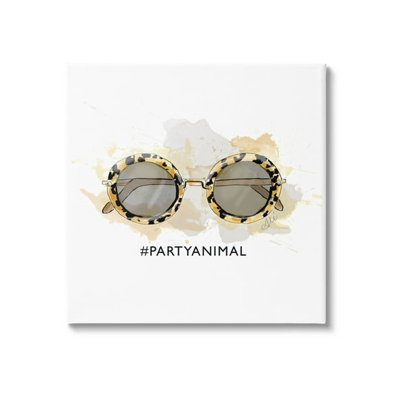 Stupell Industries Party Animal Glam Sunglasses Graphic Art Gallery Wrapped Canvas Print Wall Art, Design by Alison Petrie