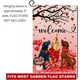 thumbnail image 6 of Jbralid Valentines Dogs Garden Flag 12x18 Vertical Double Sided Red Love Tree Spring Farmhouse Holiday Outside Decorations Burlap Yard Flag BW554, 6 of 7