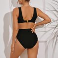 thumbnail image 6 of Elainilye Fashion Womens One Piece Swimsuit Tummy Control Bathing Suit Casual Bikini Sexy Swimsuit High Waisted Swimsuits,Black, 6 of 7