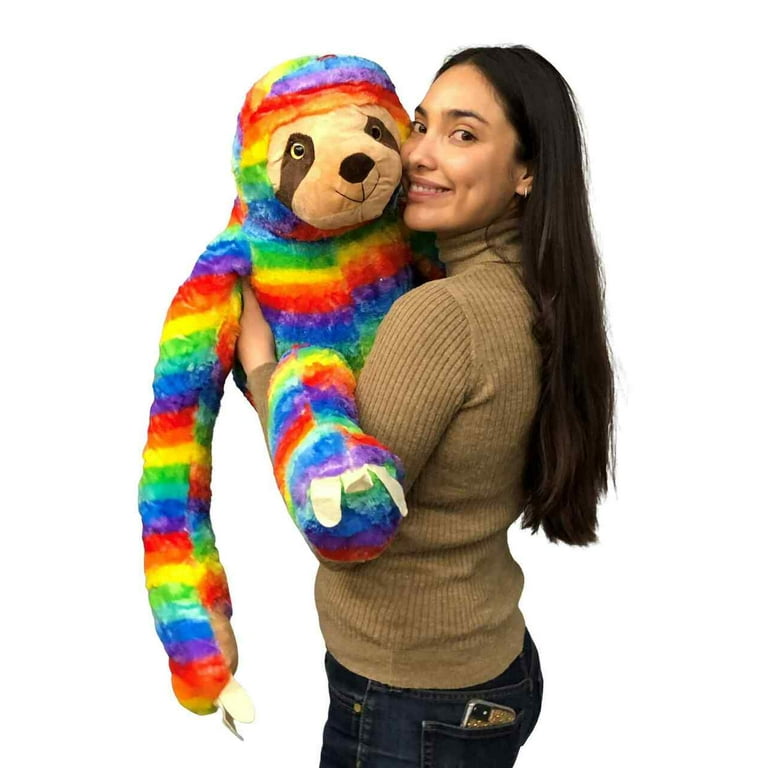 Big Plush Stuffed Sloth 36 inches Rainbow Color Soft 91 cm Big Plush Jumbo Stuffed Animal