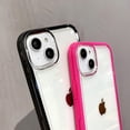 thumbnail image 6 of Clear Designed for iPhone 14 Plus Case, Cute Shockproof Military Grade Protection Hard Back Phone Case with Airbag Soft Edge, Slim Protective Bumper Cover for Women Men Girls 6.7 Inch (Clear/Pink), 6 of 8