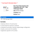 thumbnail image 2 of Rear Drum Brake Hardware Kit - Compatible with 1979 - 1984 Volkswagen Rabbit 1980 1981 1982 1983, 2 of 2