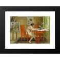 thumbnail image 2 of Carl Larsson 24x18 Black Modern Framed Museum Art Print Titled - The Model Writing a Postcard (1906), 2 of 5