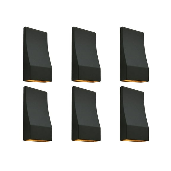 GKOplus 6-Pack Low Voltage LED Deck Lights, 12V AC/DC Landscape Post Fence Light with 2W Integrated LED Chips, 2700K IP65, Railing Post Accent Lighting, Die-cast Aluminum, Powder Coated Finish, Black