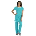 thumbnail image 1 of Bimba 2pc Pajama Set For Women 100% Cotton Nightwear Set Plain Sleepwear, 1 of 7