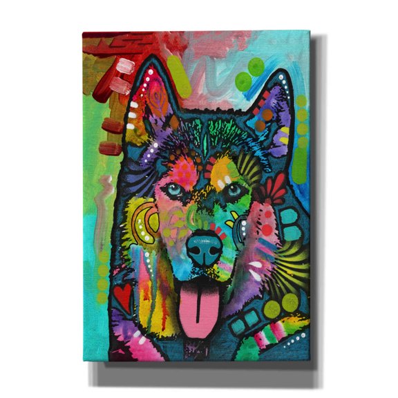 Epic Graffiti 'Husky' by Dean Russo, Canvas Wall Art, 18"x26"