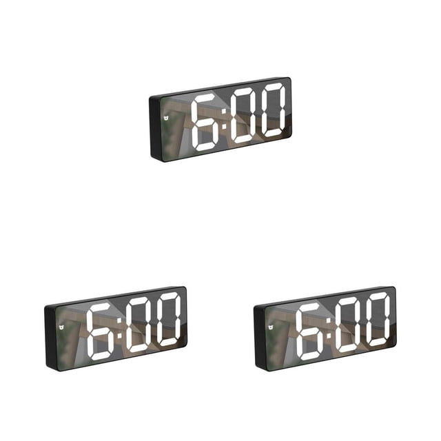 Reloj despertador Digital Yuarrent electrónico con termómetro control de voz Tipo 2