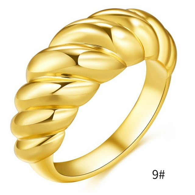 Anillos para mujer, regalos para mujer, nuevo anillo roscado para hombre y mujer, anillos de pareja, anillo chapado en oro, anillo de moda.