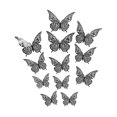 thumbnail image 1 of 12Pcs Wall Stickers Hollow Out Butterfly Shape Wall Decal 3D Cut-Out Sticker Refrigerator Stickers Decorative Paper Butterfly For Diy Art Decoration Removable Sticker, 1 of 7