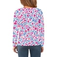 thumbnail image 5 of Abcomgle Kids Long Sleeve Shirt Girls Casual Floral Print Crewneck T-Shirts for Girls Winter Basic Top for Girls Loose Blouses for Girls 6-7 Years,Red, 5 of 6