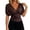AB209 Coffee, variant on Women'S Summer Crop Top With Flutter Sleeves And Waist Definition Solid Tee Ladies Fashion Lightweight Shirts