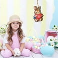thumbnail image 3 of Binwennn Retro Easter Wooden Decorations Rabbit Wooden Hollow Rural Farmhouse Easter Home Decorations Suitable For Tree Family Party Decoration Hand Painted Stained Glass Window Hanging Decorated, 3 of 6