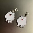thumbnail image 2 of 2PCS Dog Keychain Ring Pendants, Cute Pet Mini Dog Memorial Keyring Metal Lightweight Dog Keychain Gift 12#-Pomeranian, 2 of 5