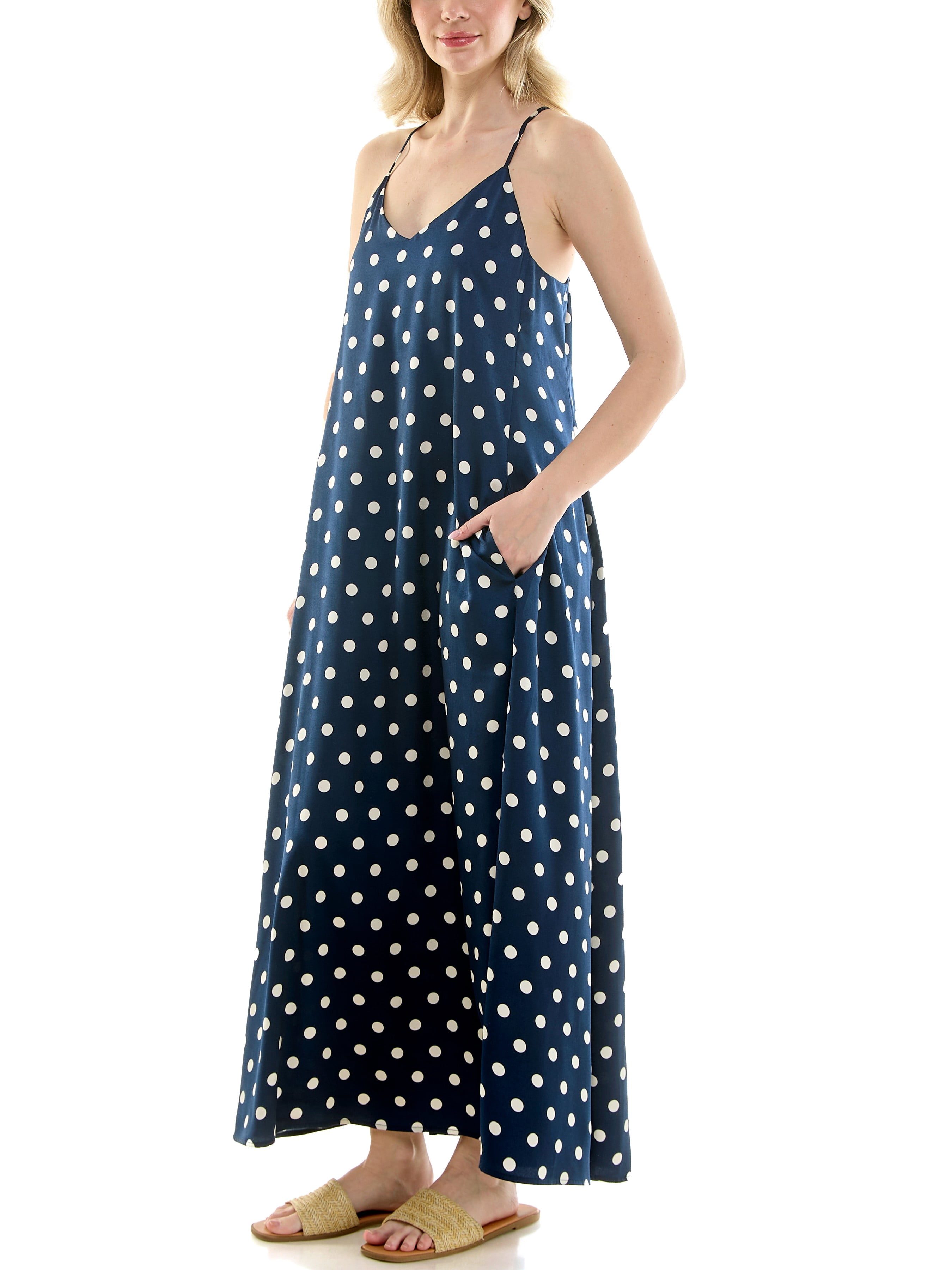 Nicole Miller Women's Maxi Slip Dress With Built In Bra, Sizes S-XL
