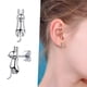 thumbnail image 4 of Pendientes de plata Silvora Aretes de gato hipoalergénicos para mujer, 4 of 8