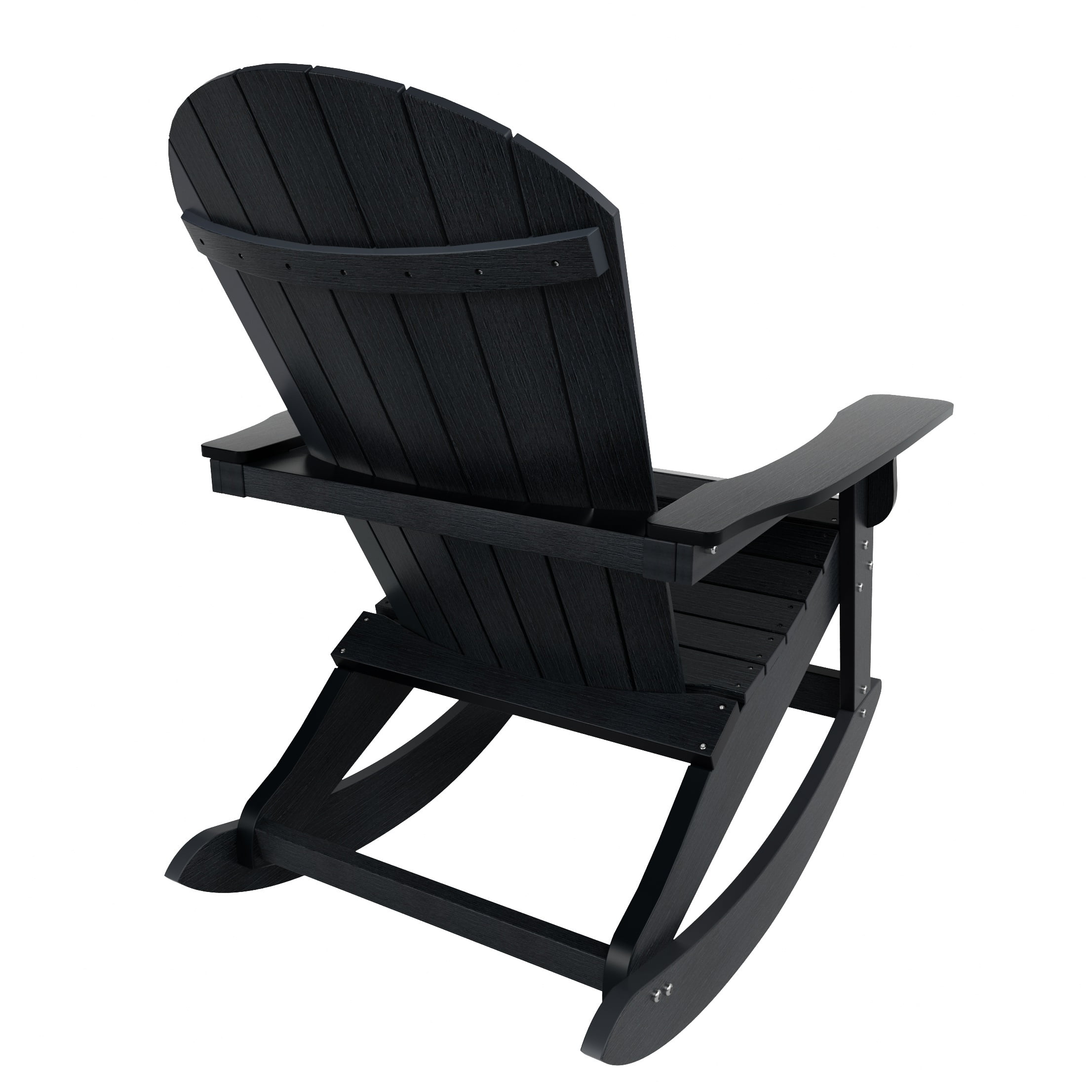 Outdoor Rocking Adirondack Chair, Black