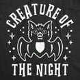 thumbnail image 2 of Creature of The Night Baby Bodysuit Funny Cute Halloween Bat Graphic Jumper for Infants, 2 of 8