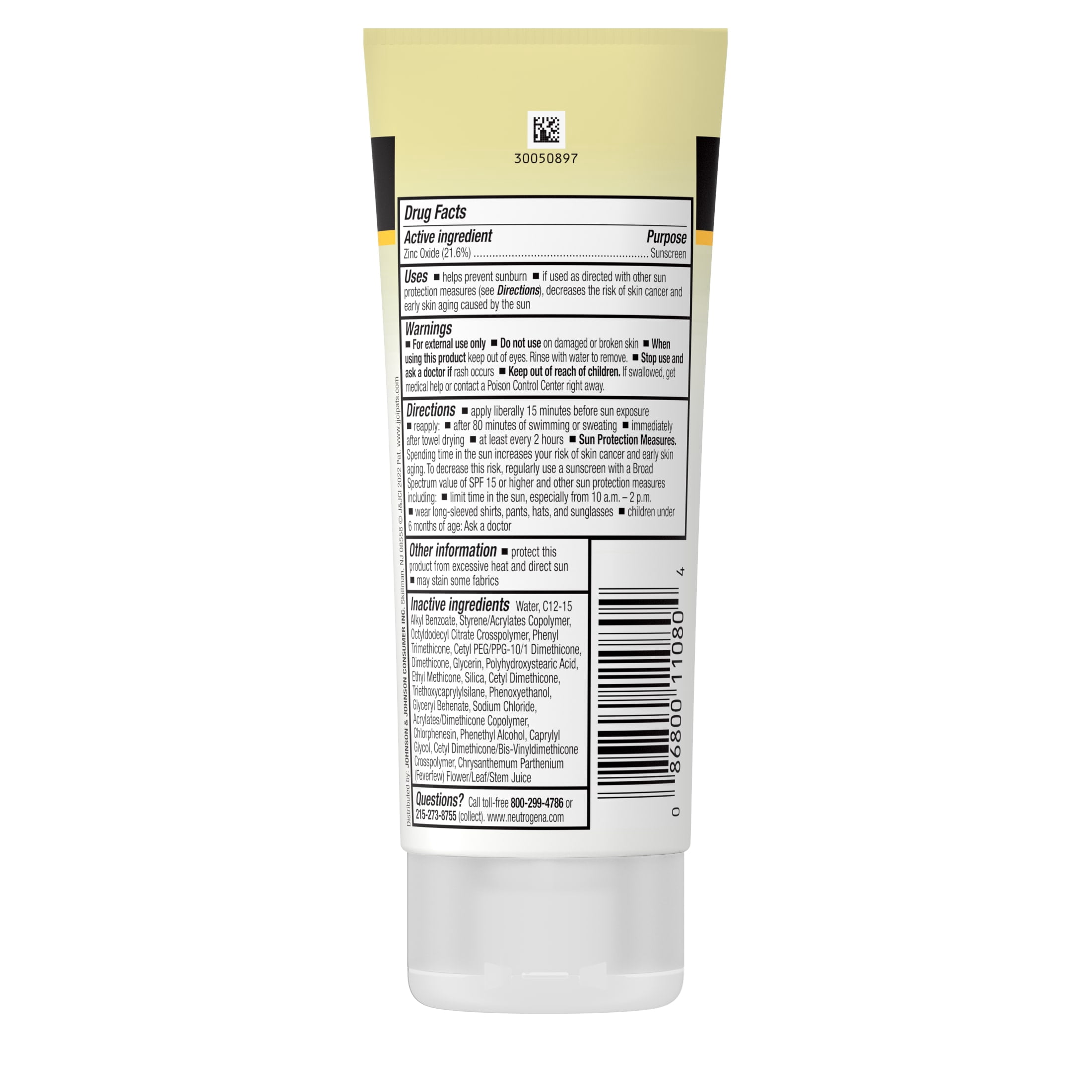 Neutrogena Sheer Zinc Dry-Touch Sunscreen Lotion with SPF 50, 3 fl. oz
